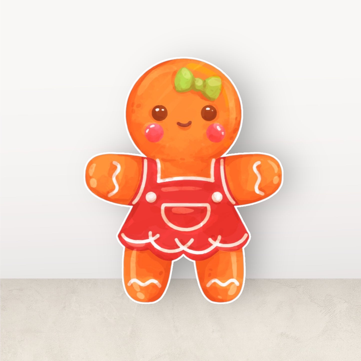 Gingerbread girl party prop cutout, centerpieces, backdrop and party decor.