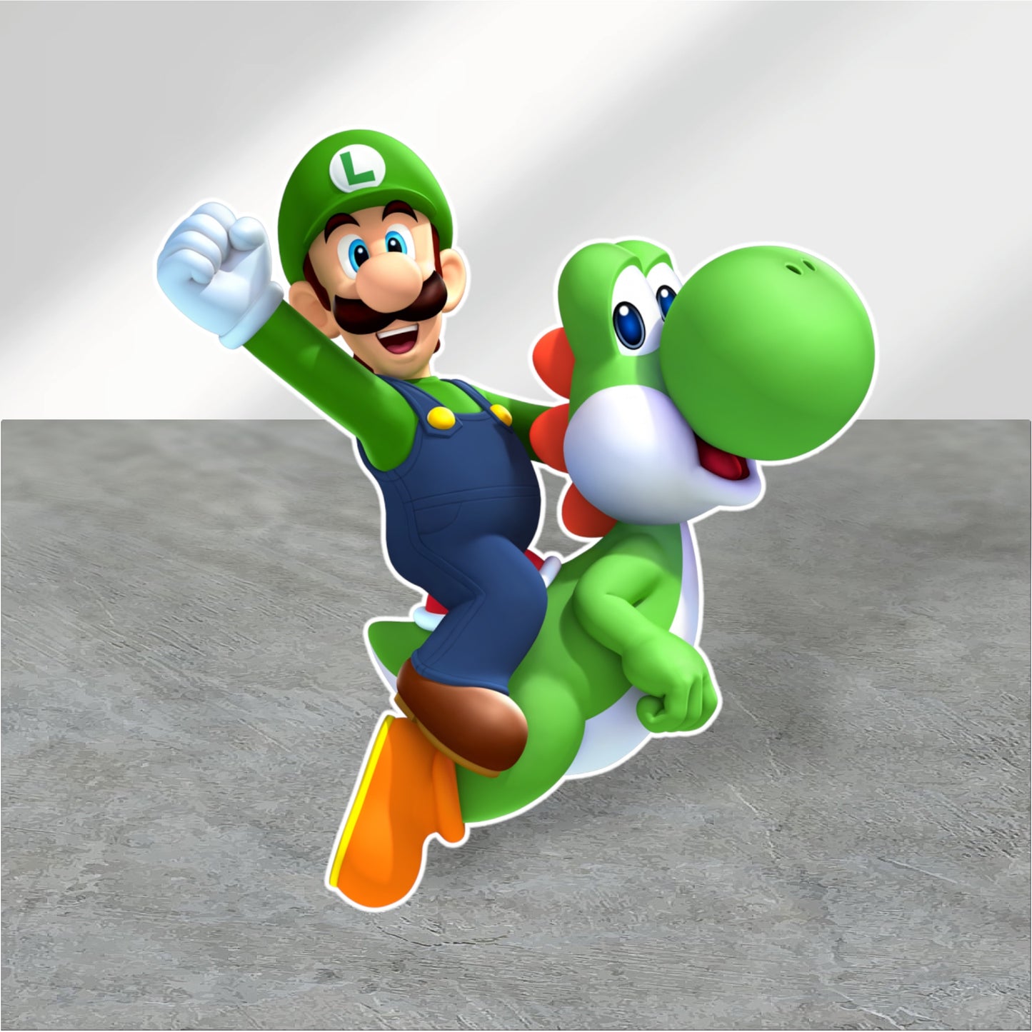 Luigi Custom Character prop cutout.