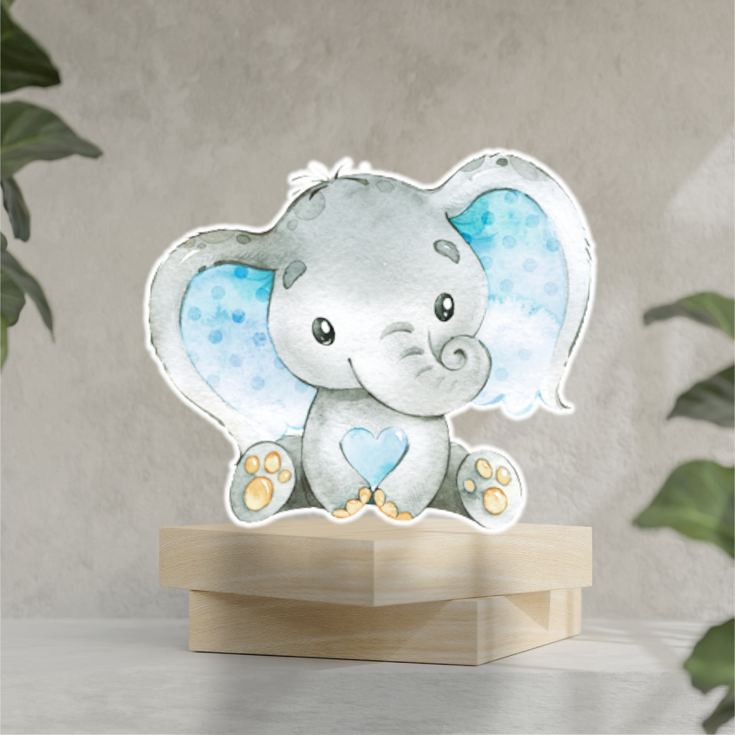 Boy Elephant Stand up cutout for party decorations.