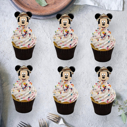 Mickey Mouse safari themed Cupcake Toppers.