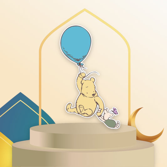 Classic Winnie the Pooh and Piglet with Ballon Foam Board Cutout