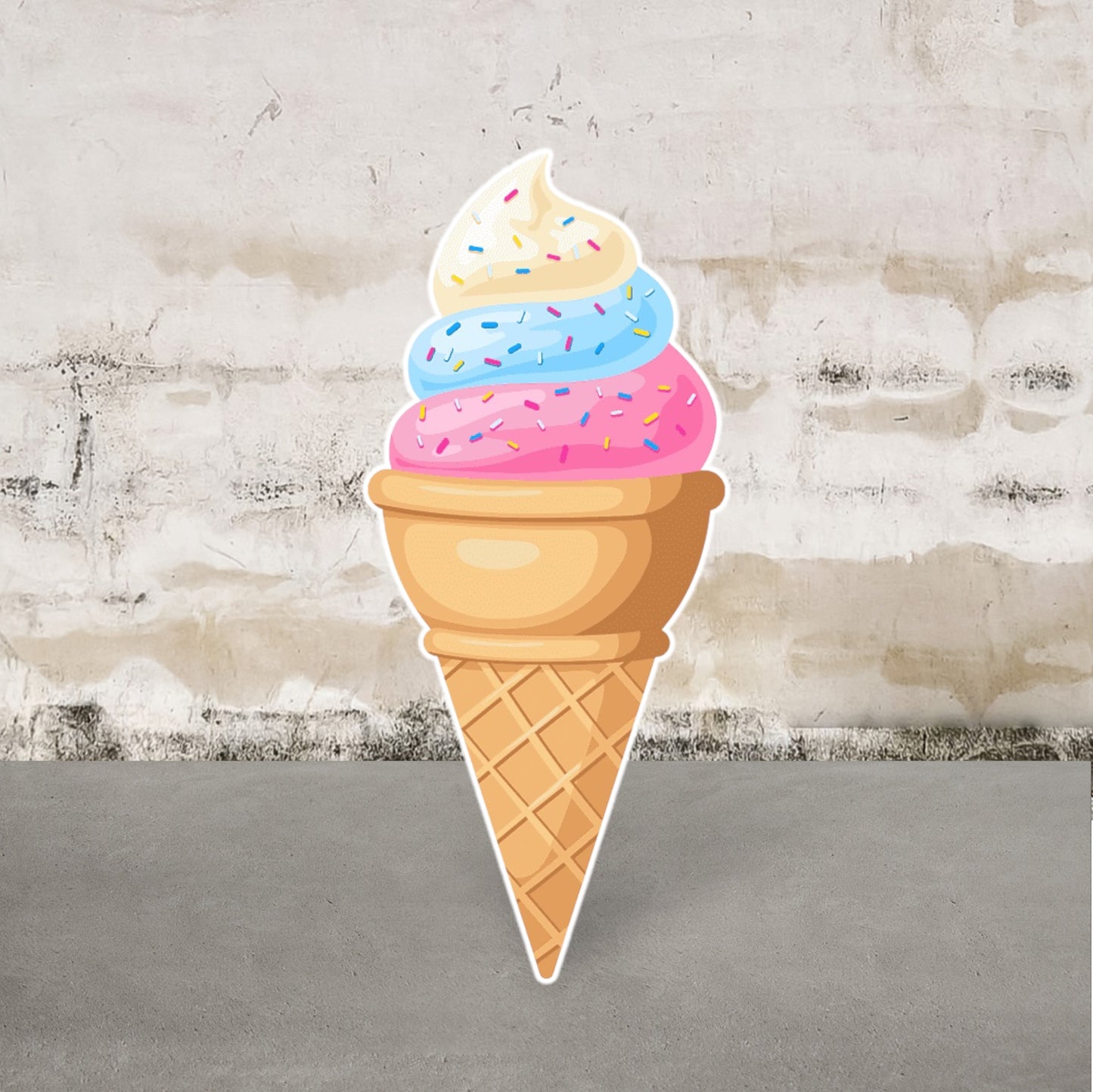 Ice Cream Party Prop Cutout