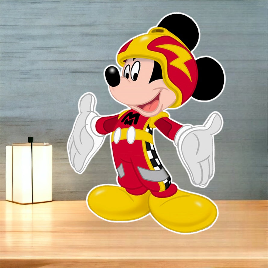 Mickey Mouse race birthday party prop, Centerpiece , Backdrop, cake toppers and party supplies