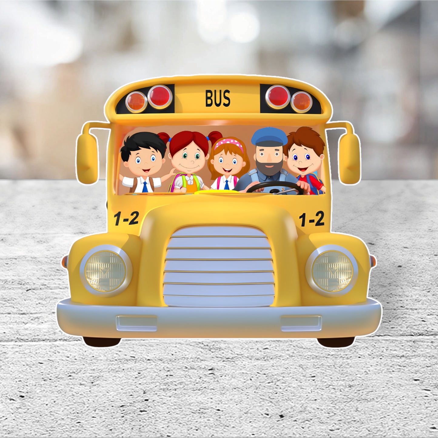 School Bus perfect for classrooms, birthday party decor,  Backdrop and  party supplies.