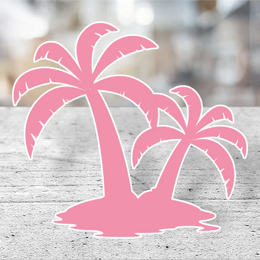 Palm tree pink  party prop cutout, backdrop, standee, Centerpiece, cake topper and party decor.