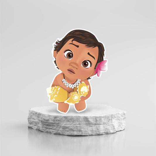 Baby Moana Party Prop Cutout, Centerpiece, Backdrop, Cake toppers and party decor