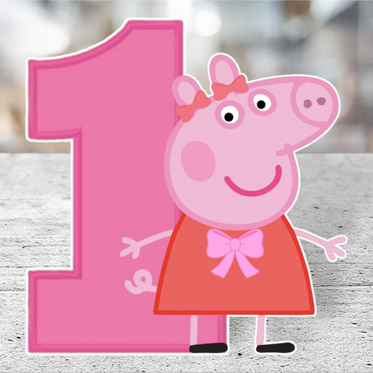 Peppa Pig personalized party prop sign custom age centerpieces backdrop and party decoracions.