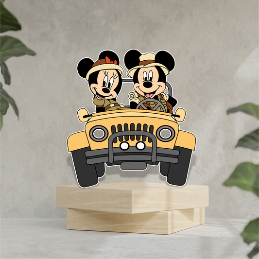 Mickey and Minnie Mouse Jeep Safari Custom cutouts.