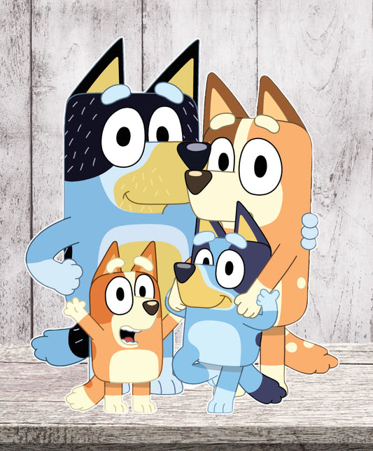 Bluey Family Character Prop Cutout.