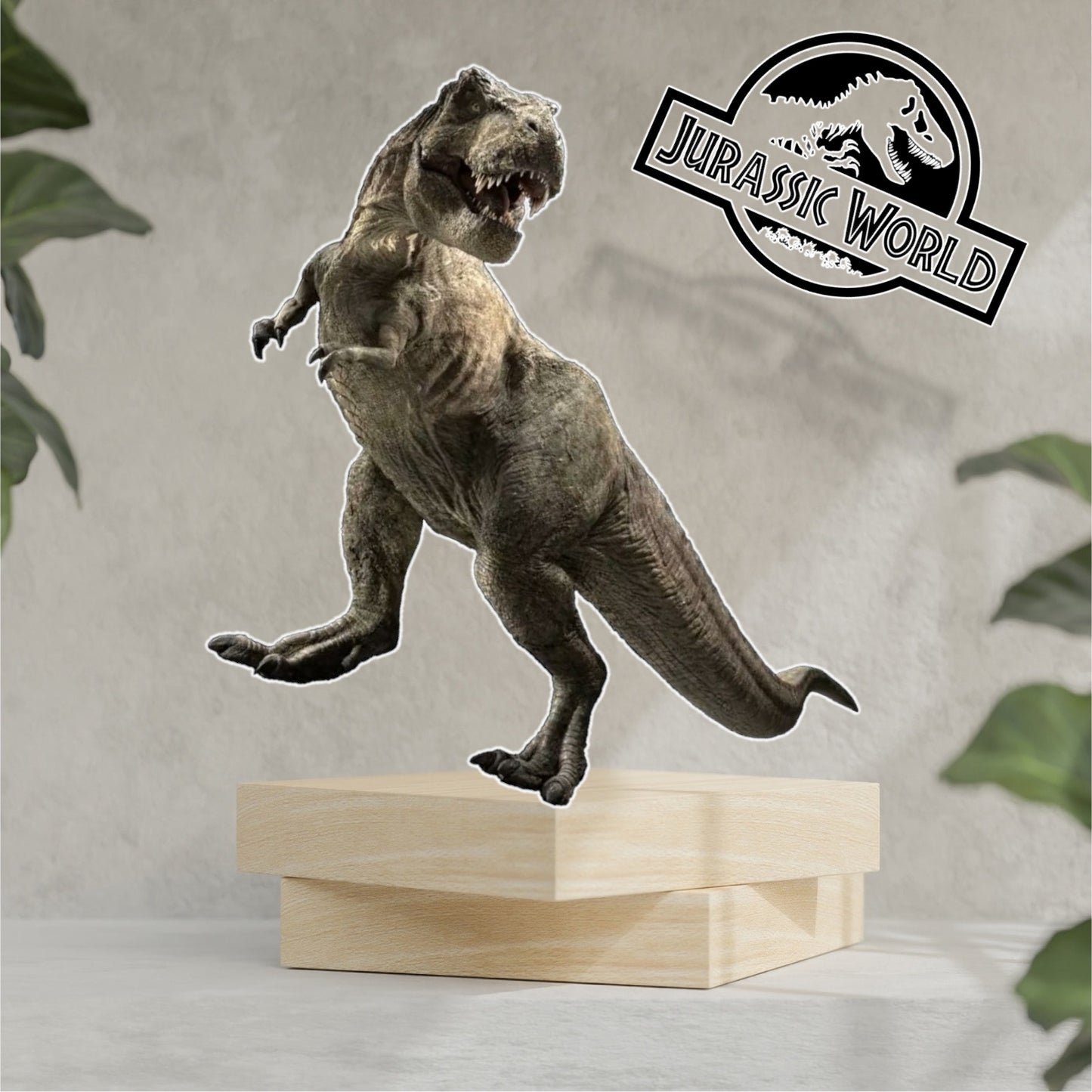 Set of 2 Jurassic Park Standee with Sign Backdrop.