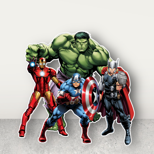 Avengers foam Board character custom cutouts.
