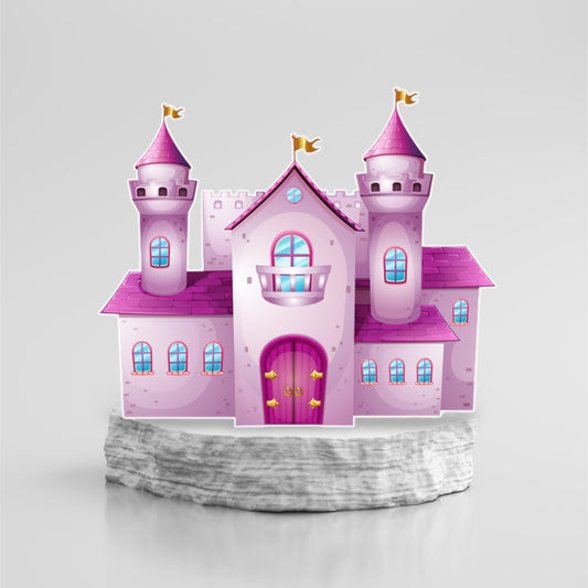 Princess castle character prop cutout