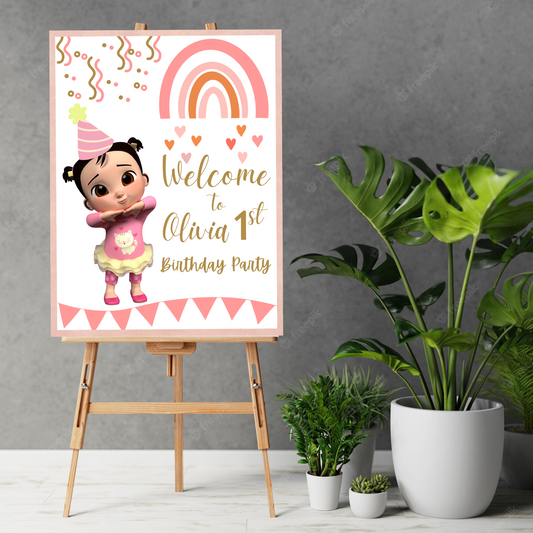 Cocomelon personalized custom welcome sign