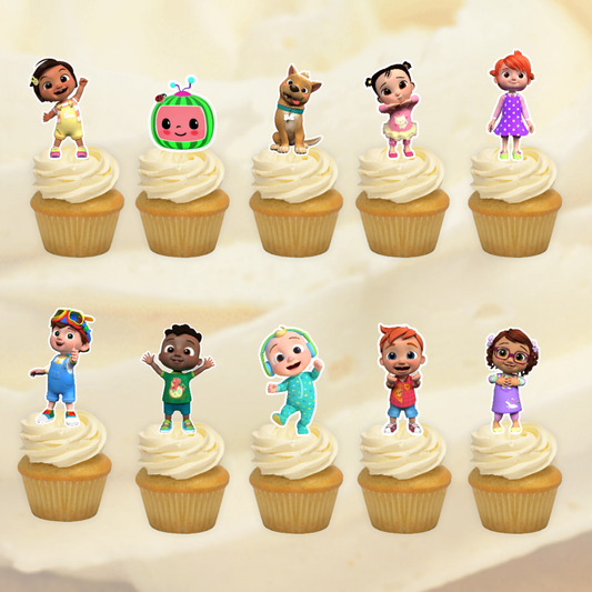 Cocomelon Cupcakes toppers