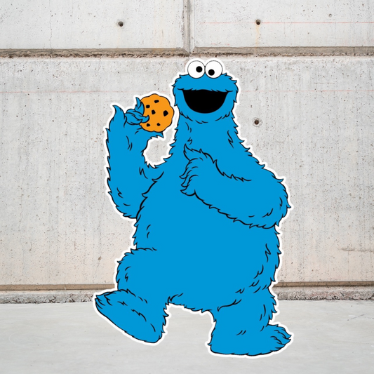 Sesame Street Cookie Monster Character Prop Cutouts.